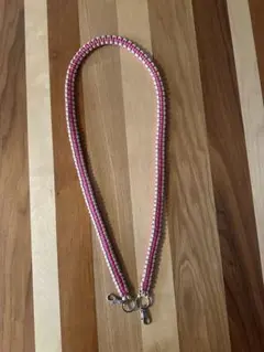 スマホショルダーストラップ ピンクとゴールド