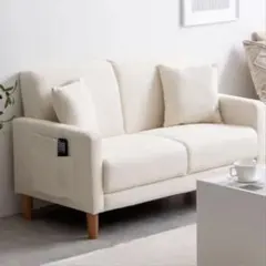 アイボリー 2人掛けソファ Emma