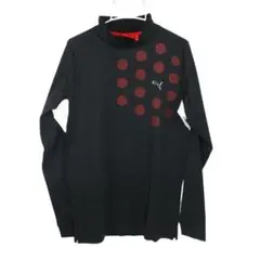PUMA プーマ モックネック長袖Tシャツ L ブラック スポーツ ドットロンT