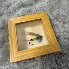 希少 ハンドメイド フライ（毛ばり）額装 立体フレーム アート 釣り