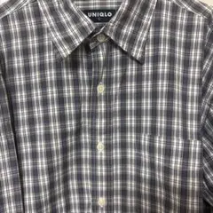 ユニクロ チェック柄 長袖シャツ L