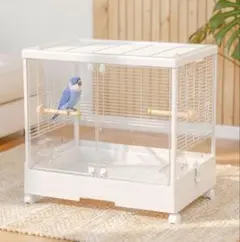 鳥かご ペットケージ ホワイト 飛び散り防止のサムネイル