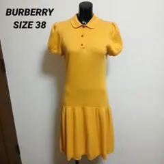 BURBERRY バーバリー イエロー 半袖 ワンピース サイズ38