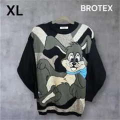 BROTEX XL 多色 兔 厚毛衣 圓領 古著