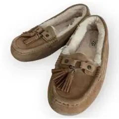 良品 UGG アグ モカシン 24cm ボア ムートン スリッポン おでかけ 春