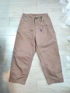 【希少】パープルレーベル　ストレッチツイルワイドテーパードパンツ　ベージュ