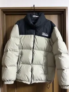 FIRST DOWN ダウンジャケット ベージュ/ブラック/リバーシブル