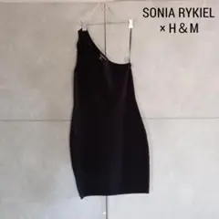 SONIA RYKIEL × H＆M ワンショルダー ニットワンピ X3481のサムネイル