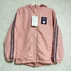 【難あり】ピンク フード付き ポリエステル100%ジャケット 120