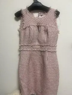 キャバドレス　ピンク ツイード sサイズ