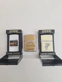Zippoライター3点セット（シルバー・ブラック・アメリカ国旗） - メルカリ