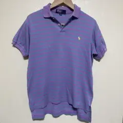 Polo by Ralph Lauren 紫ボーダーポロシャツ M