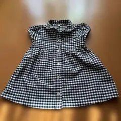 無印良品　チェック柄 半袖ワンピース サイズ80
