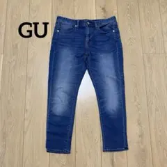 GU スキニーデニムパンツ ストレッチ インディゴブルー メンズ L