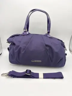 Agnes b アニエスベー 2way ショルダー トートバッグ パープル