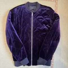 ZARA MAN ザラ　ベロア　ブルゾン　パープル　メンズＳ　◉