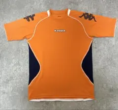 【古着】Kappa サッカーシャツ オレンジ　L サイズ