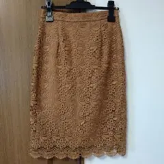 GU♡ベージュ系レーススカート