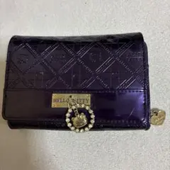 HELLO KITTY パープル二つ折り財布
