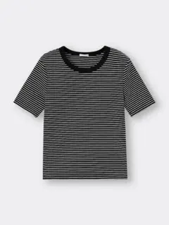 ボーダー クルーネックTシャツ（半袖）