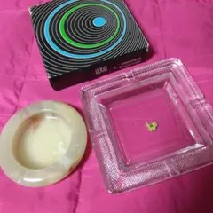 HOYA クリスタル灰皿&大理石灰皿