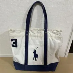 POLO RALPH LAUREN ラルフローレン 刺繍ロゴ トートバッグ