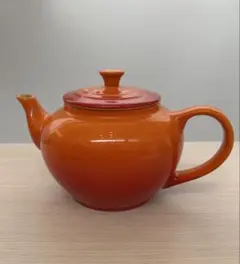 ル・クルーゼ 茶漉し付き ティーポット 오렌지