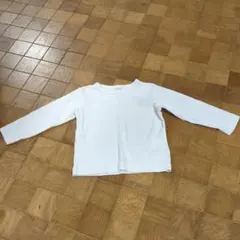 ホワイト 長袖Tシャツ 95サイズ　お遊戯会に