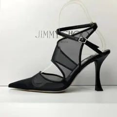 【未使用級】JIMMY CHOO TRACI 90 MESHパンプス　黒　36