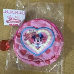 カプセルトイ　ミニーのファンダーランド　ミニパル ハート　ポーチ　ピンク