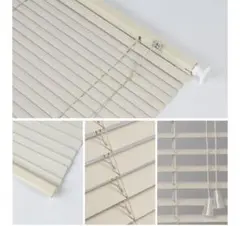 ベージュ アルミブラインド コード式　幅120丈100 突っ張り式