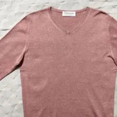 ●トゥモローランドトリコ●シルク100% Vネックニット M レッド系 セーターのサムネイル
