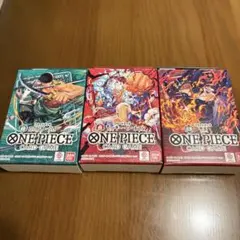 ONEPIECEカードゲームスタートデッキ赤ルフィ緑ゾロ赤黒サボ セット未開封