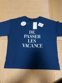 【値下げ】Lugnoncure ロゴプリントTシャツ ネイビーのサムネイル