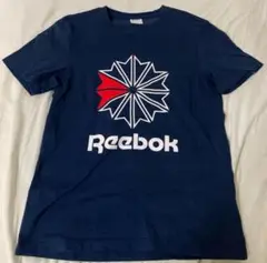 Reebok ネイビー Tシャツ　Oサイズ