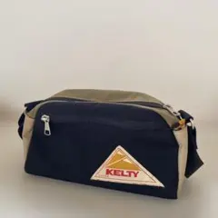 KELTY ショルダーバックブラック×ベージュ×カーキ