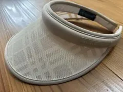 BURBERRY GOLF サンバイザー バーバリーチェック ページュ 帽子