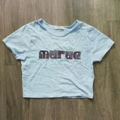 MURUA ロゴ刺繍 Tシャツ 半袖 ライトブルー 新品のサムネイル