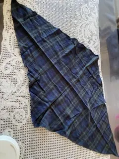 緑チェックカントリー風スカーフ