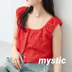 mystic シャーリングスクエアショートタンク FREE レッドのサムネイル