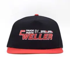 美品 90s ビンテージ 企業 ロゴ トラック プリント キャップ 2トーン