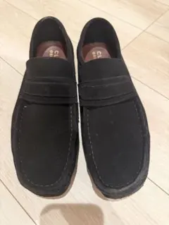 0*i様 Clarks ワラビーローファー　ブラックスエード27.5cm UK9