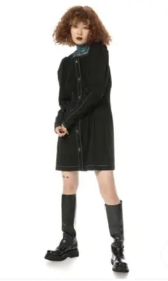 【SLY】 スクエアネックショート ワンピース