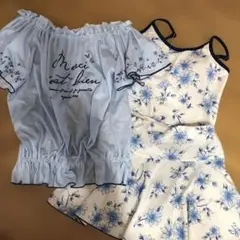 ポンポネットフリル水着３点セット160 サイズ