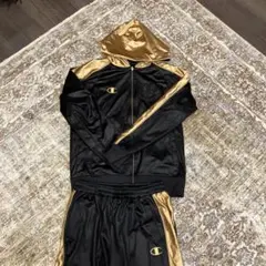 ◆Champion ブラック ゴールド ジャージセット◆