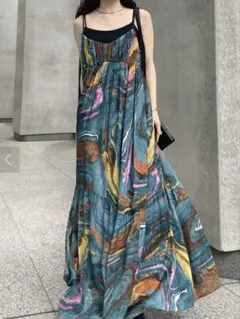 Ameri　MEDI INDIAN POOL MARBLE DRESS