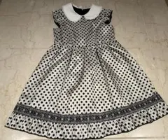 ショパン　CHOPIN 水玉模様　ドットレースワンピース　120cm