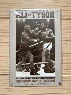 Muhammad Ali vs Tyson ボクシング メタルプレート