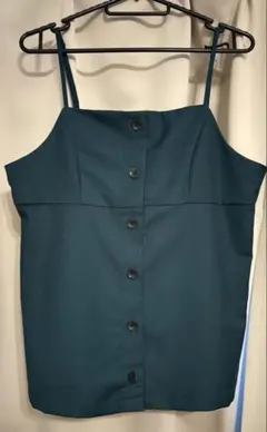 【AZUL by moussy】キャミドッキングトップス ビスチェ　グリーン M