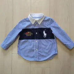 ラルフローレン　 ストライプシャツ　12М 80cm